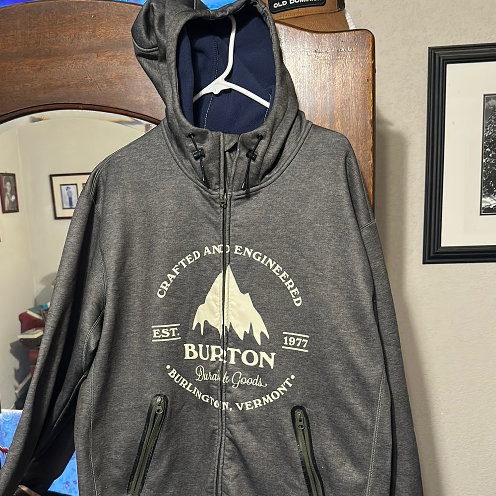 Burton Gray Zip-Up Hoodie